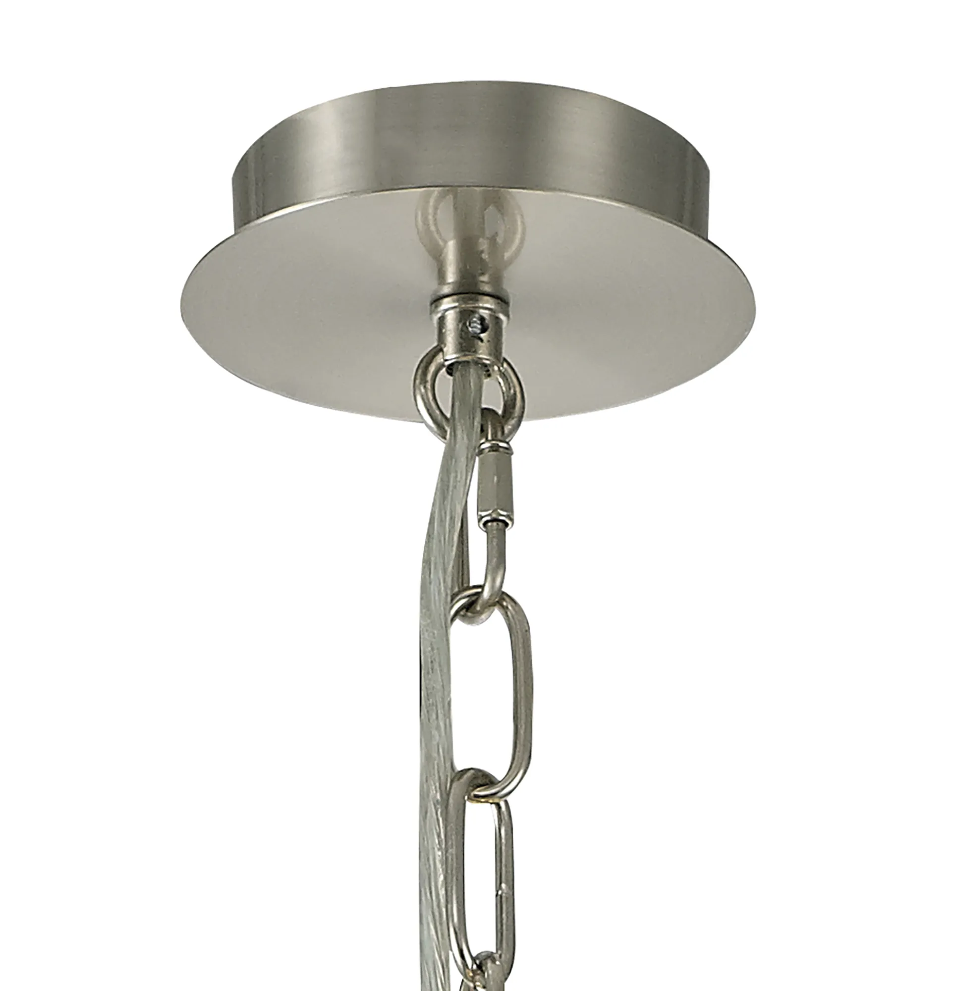 Banyan 50cm 3 Light Pendant Satin Nickel, Grey DK0074  Deco Banyan SN GR